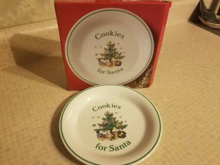 Nikko Christmastime Cookies For Santa Plate With Box