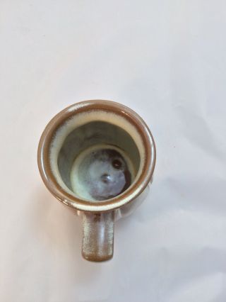 Vintage Frankoma Pottery C8 Coffee Cup/Mug In Dessert Gold - Barrel Style 5