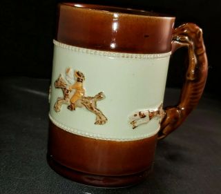 RARE: Bourne Denby Derby Fox Hunt coffee/tea Mug/cup hound Handle England 2