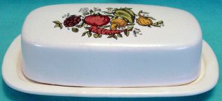 Vintage Mccoy Lidded Butter Dish 7013 Vegetables The Spice Of Life Colorful