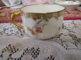 Vintage Haviland Limoges France Floral Gold Tea Cup