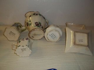 6 piece Cash Family/Clinchfield artware pottery Violets 4