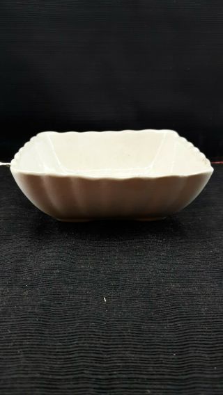 Royal Ironstone China Alfred Meakin England 5 1/2” Square Bowl With Scallop Edge