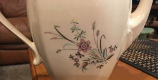 Vintage Tulowice China Large Teapot Or Coffee Pot Floral Pattern Made in Poland 3