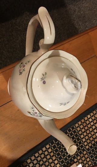 Vintage Tulowice China Large Teapot Or Coffee Pot Floral Pattern Made in Poland 4