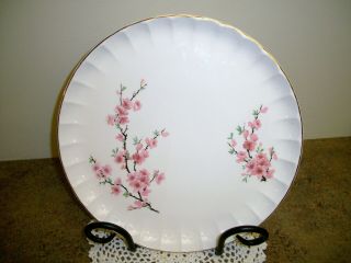 W S George Bolero Peach Blossom 10 1/4 " Serving Plate Fluted Rim