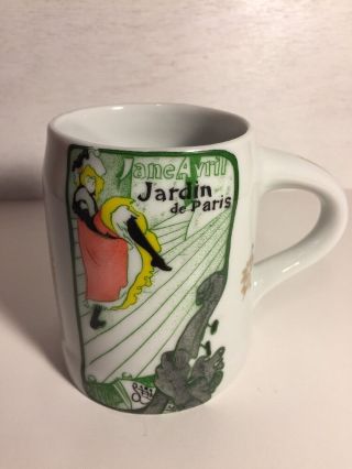 Vintage Limoges France Jane Avril Jardin De Paris Coffee/tea Mug