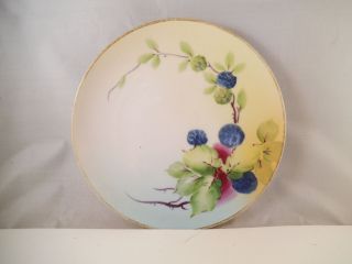Vintage Meito China Hand Painted Japan Bread Plate Blackberry