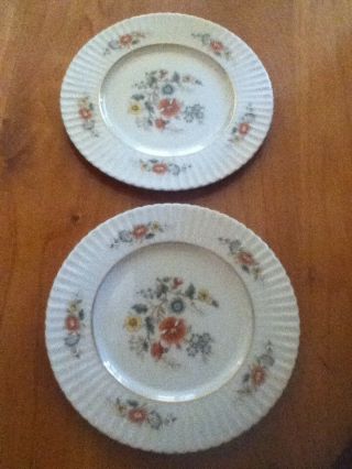 LENOX TEMPLE BLOSSOM SALAD PLATES (2) MADE IN THE USA 3