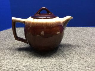 Vintage Mccoy Pottery Brown Drip Glaze 4 Cup Teapot 140 Mccoy Usa