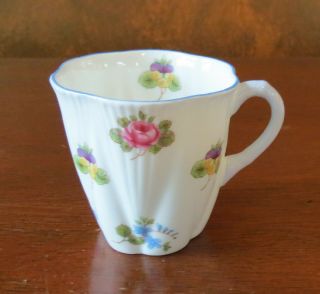 Dainty Shelley Rose,  Pansy &forget - Me - Not Chintz Demitasse Cup