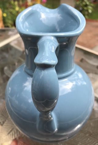 Vintage USA Pottery 7541 Water Pitcher Periwinkle Medium Blue McCoy? 7.  5” Tall 4