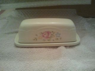 Pfaltzgraff Tea Rose Butter Dish With Cover