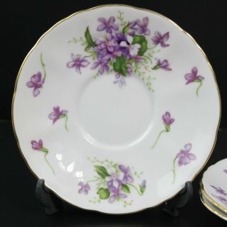 Rossetti Spring Violets Occupied Japan China Gold Trim Saucer 6 "