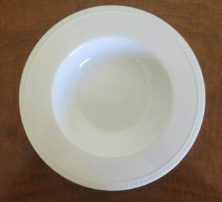 Crate & Barrel,  Staccato - White Large Rim Soup Bowl (s),  Kathleen Wills,  Japan