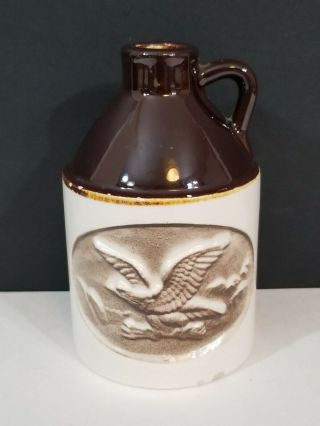 Vtg Soaring Eagle Little Brown Jug Maple Syrup Made In Vermont Sss Pottery