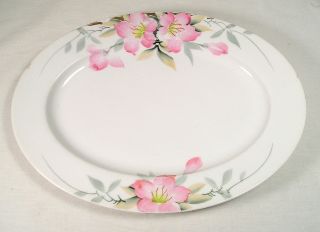 Noritake Azalea Pink Flower Serving Platter 11 " Tray,  Vintage Fine China Japan