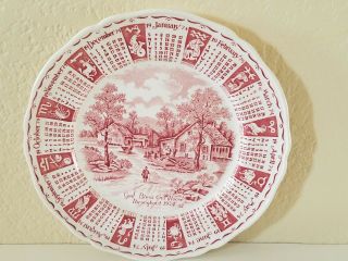 1974 Alfred Meakin Staffordshire England Calendar Plate God Bless Our House