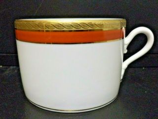 Richard Ginori Palermo Rust/ Gold Flat Coffee Cup Only - Made In Italy