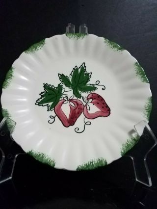 Vintage Blue Ridge Southern Pottery Strawberry Sundae 9 3/8 " Luncheon Plate