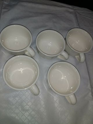 Pfaltzgraff Heritage White Cups Set Of 5 Usa Vintage Tea Coffee