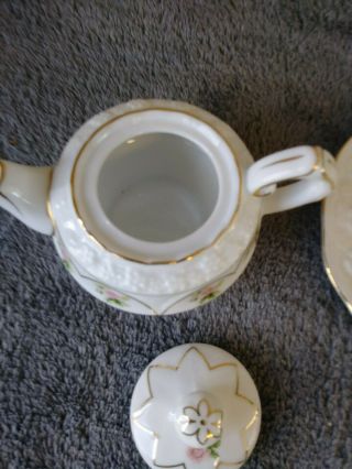 Vintage Porcelain Summco 44T383 nesting Tea Pot w/Lid & Cup & Saucer 5