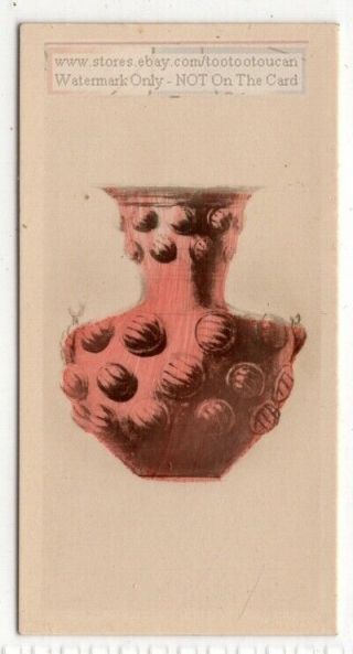 Ancient Peruvian Red Clay Vase Pottery Ceramic 1920s Ad Trade Card