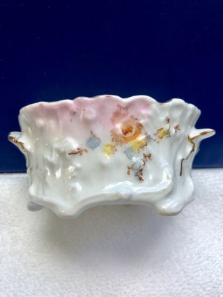 RS PRUSSIA Early Years OPEN SUGAR BOWL Floral Mixed Flowers - Unmarked 3