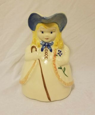 Vintage Shawnee Pottery Little Bo Peep Patented Usa Figural Pitcher 8 Inches
