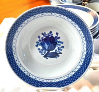 Royal Copenhagen Denmark Tranquebar Blue 8 1/4 Inch Rim Soup Bowl 11/1847