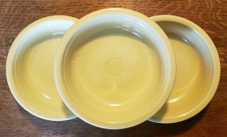Three Fiesta Fiestaware Yellow 19 Oz.  Cereal Bowls -