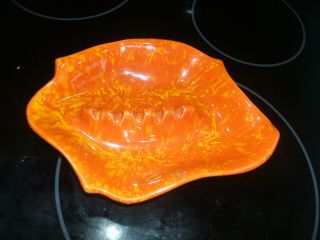 California Ceramic Orange Ashtray 232 C Usa