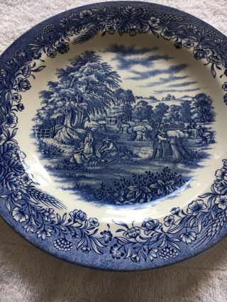 Churchill China " Currier And Ives " Harvest 10” Dinner Plate.  England.  A