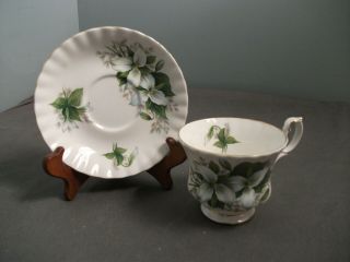 Vintage Royal Albert Trillium Tea Cup & Saucer England - Floral - 97 Sb
