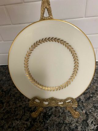 Lenox China Imperial P 338 Ivory & Gold 6 1/4 In Bread Plate