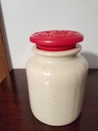 Vintage Pommery Moutarde De Meaux Mustard Stoneware Crock Jar With Lid