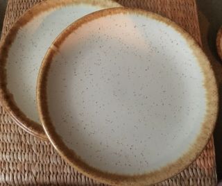 Mccoy Pottery Graystone 1412 Tan Drip Dinner Plate