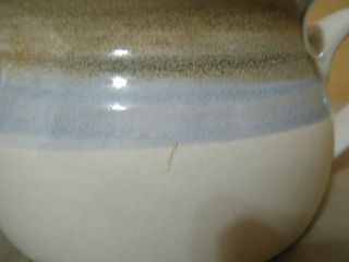 Noritake Stoneware GRAVY BOAT 8603 Painted Desert Blue Brown Stripe 3 1/2 