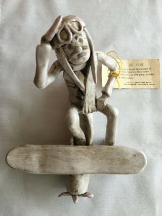 Bencini " Pilot " (661) Signed Italian Figurine,  With Tags