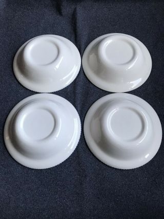 4 Royal China Currier And Ives Fruit Sauce Bowls The Old Farm Gate Blue & White 3