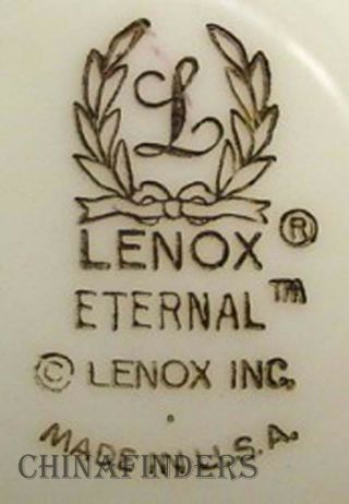 LENOX china ETERNAL pattern Cup & Saucer 2