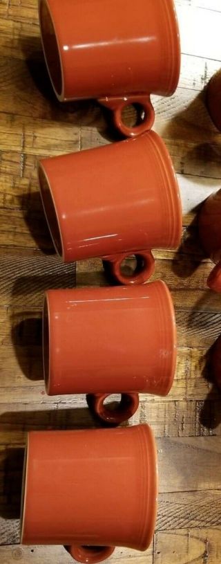 FIESTA 3 Paprika 10 - 1/4 oz mugs Fiestaware 2