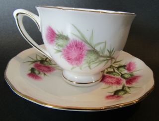 Colclough Teacup and Saucer with Pink Floral 2