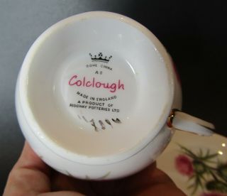 Colclough Teacup and Saucer with Pink Floral 4
