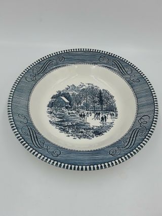 Currier And Ives Royal China Early Winter 8 1/2 " Soup Bowl