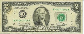 1976 $2 Us Two Dollar Bill Us Currency