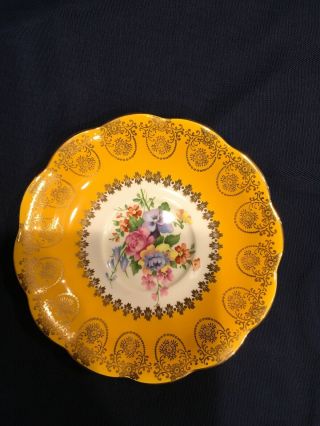 Ornate Yellow Floral Bouquet Royal Standard Tea Cup and Saucer NR 3