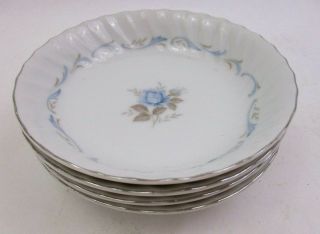 Style House China - Carillon - Blue Rose - Set Of 4 Berry Bowl 5.  5 " (52r4)