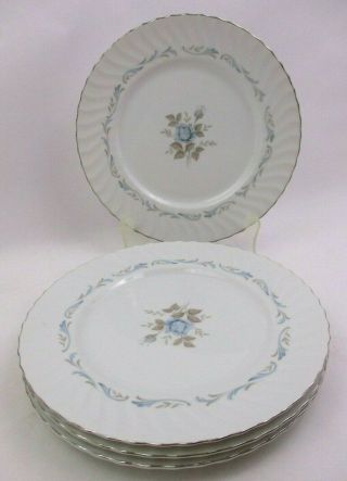 Style House China - Carillon - Blue Rose - Set Of 4 Dinner Plate 10.  5 " (52r1)