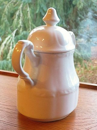 Vintage Colonial English Ironstone Handle Sugar Bowl Lid Sterling J.  & G.  Meakin 4